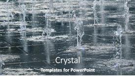  Presentation with water fountain - Beautiful slide set featuring beautiful-fountain-in-the-open backdrop and a dark gray colored foreground