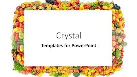  Presentation with berries - Presentation theme featuring beautiful-frame-fruits-vegetables-berries background and a white colored foreground