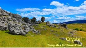  Presentation with chaos - Cool new presentation theme with beautiful-france-landscape-lozere-causse backdrop and a tawny brown colored foreground