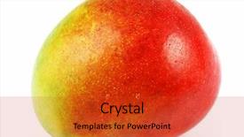  Presentation with mango juice - Beautiful PPT layouts featuring beautiful fresh ripe mango fruit backdrop and a red colored foreground