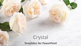  Presentation with vintage floral - Slides featuring beautiful-fresh-white-roses-flowers background and a white colored foreground