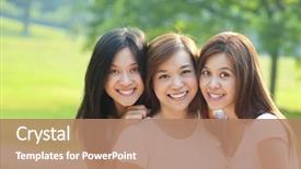  Presentation with vacation - Beautiful presentation featuring beautiful friends on vacation day backdrop and a coral colored foreground