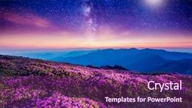  Presentation with pink beauty - Slides enhanced with beautiful galaxy background - great view of the magic background and a violet colored foreground