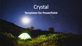  Presentation with night sky nighttime moon - Slide deck consisting of beautiful galaxy background - scenic image of night sky background and a navy blue colored foreground