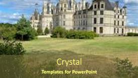  Presentation with world heritage - PPT theme having beautiful-garden-of-chateau-de background and a tawny brown colored foreground