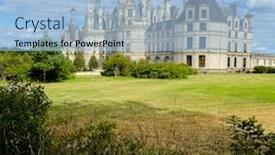  Presentation with world heritage - Audience pleasing slides consisting of beautiful-garden-of-chateau-de backdrop and a light blue colored foreground