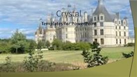  Presentation with heritage - Slides enhanced with beautiful-garden-of-chateau-de background and a light blue colored foreground