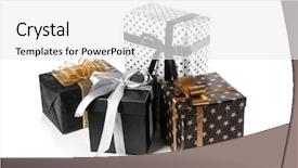  Presentation with boxes - Audience pleasing presentation consisting of beautiful gift boxes on white backdrop and a white colored foreground