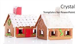  Presentation with medical ware hous - PPT layouts featuring beautiful gingerbread hous on white background and a  colored foreground