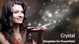  Presentation with magic - Cool new slides with beautiful girl and her magic backdrop and a wine colored foreground