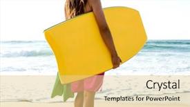  Presentation with beautiful skin and beach - Beautiful theme featuring radical - beautiful girl at the beach backdrop and a blonde colored foreground