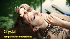  Presentation with beauty cosmetics - Slide deck with beautiful girl beauty fashion cosmetic background and a wine colored foreground