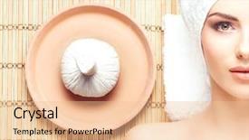  Presentation with health care data science - PPT theme enhanced with beautiful girl getting health care background and a  colored foreground