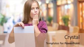  Presentation with beautiful sheet of cannabis marijuana - PPT layouts featuring beautiful girl holding blank sheet background and a coral colored foreground