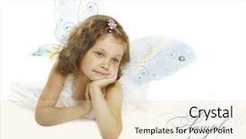  Presentation with fairy - Amazing PPT layouts having beautiful girl in a fairy costume with butterfly wings backdrop and a lemonade colored foreground