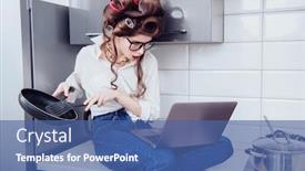  Presentation with clothes - Colorful slide deck enhanced with beautiful-girl-in-everyday-clothes backdrop and a ocean colored foreground