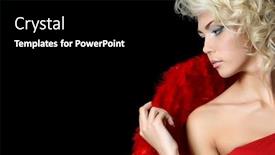  Presentation with angel - Slide deck featuring beautiful girl in suit of red angel background and a black colored foreground