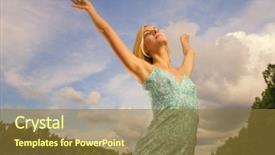  Presentation with field - Presentation design enhanced with beautiful-girl-in-the-field background and a  colored foreground