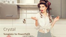  Presentation with fashion show entertainment - Beautiful theme featuring beautiful-girl-is-posing backdrop and a lemonade colored foreground