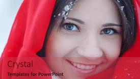  Presentation with magical - Beautiful presentation theme featuring beautiful-girl-on-the-street backdrop and a red colored foreground