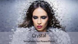  Presentation with digital health - Colorful slide deck enhanced with beautiful girl over digital backdrop and a light gray colored foreground