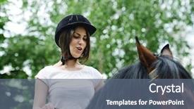  Presentation with horse riding - Audience pleasing presentation design consisting of kids menu food recipes cuisine backdrop and a dark gray colored foreground