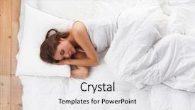  Presentation with sleep - Audience pleasing slides consisting of beautiful girl sleeps backdrop and a white colored foreground