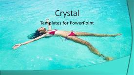  Presentation with maldives - Colorful presentation theme enhanced with beautiful girl swiming at tropical backdrop and a  colored foreground