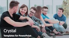  Presentation with university - Amazing PPT theme having beautiful girl university student backdrop and a dark gray colored foreground