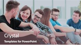  Presentation with university - Slides featuring beautiful girl university student background and a gray colored foreground