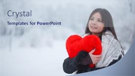  Presentation with magical - Slide set enhanced with beautiful-girl-with-a-red background and a sky blue colored foreground