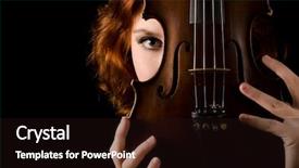  Presentation with black girl sexy fashionable mulatto - Slide deck enhanced with beautiful girl with a violin background and a wine colored foreground