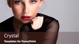  Presentation with girl model - Theme with beautiful-girl-with-brown-hair background and a wine colored foreground