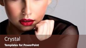  Presentation with pretty girl - Cool new presentation with beautiful-girl-with-brown-hair backdrop and a tawny brown colored foreground