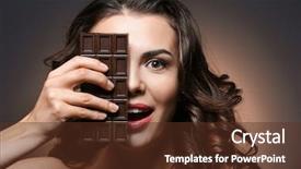  Presentation with chocolate - Audience pleasing slides consisting of beautiful girl with chocolate backdrop and a tawny brown colored foreground