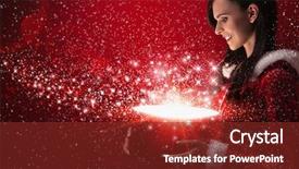  Presentation with beautiful reof christmas season - Slides consisting of beautiful girl with christmas magic background and a tawny brown colored foreground