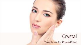  Presentation with beautiful skin - PPT theme having beautiful girl with clean fresh background and a lemonade colored foreground