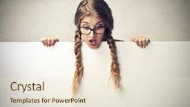  Presentation with swimming beautiful girl swims underwater - Colorful slide set enhanced with cartel - beautiful girl with long braids backdrop and a lemonade colored foreground