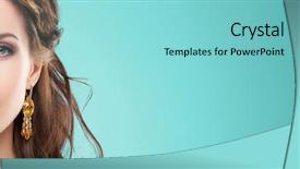  Presentation with golden woman - Audience pleasing slide deck consisting of beautiful girl with luxury golden backdrop and a arctic colored foreground