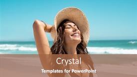  Presentation with straw - Theme with beautiful-girl-with-straw-hat background and a red colored foreground