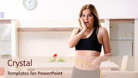  Presentation with tape - Amazing theme having beautiful girl with tape meter backdrop and a lemonade colored foreground