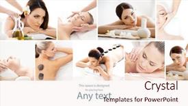  Presentation with oriental medicine - Colorful presentation theme enhanced with beautiful girls relaxing in spa backdrop and a lemonade colored foreground