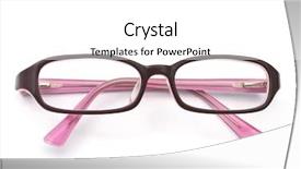  Presentation with glasses - Slide deck with beautiful glasses isolated on white background and a white colored foreground