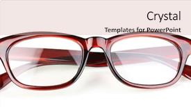  Presentation with glasses - Colorful theme enhanced with beautiful glasses isolated on white backdrop and a coral colored foreground