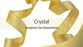  Presentation with gold glitter - Presentation design with beautiful glitter gold ribbon tape background and a blonde colored foreground