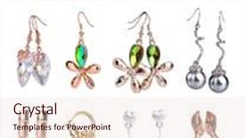  Presentation with white gold - Amazing presentation theme having beautiful gold earrings collection isolated on white backdrop and a lemonade colored foreground