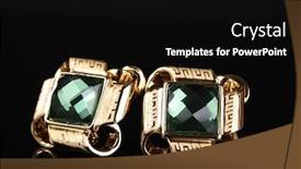  Presentation with gold black - Slide deck having beautiful gold earrings with emerald on black background background and a black colored foreground