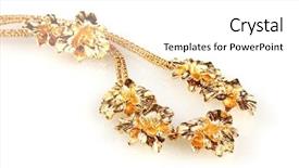  Presentation with white gold - Cool new theme with beautiful gold necklace and earrings backdrop and a white colored foreground