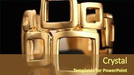  Presentation with black gold - Presentation theme featuring beautiful gold ring on black background background and a tawny brown colored foreground