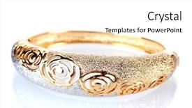  Presentation with gold diamond - Audience pleasing presentation consisting of beautiful golden bracelet isolated backdrop and a  colored foreground